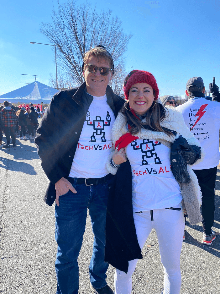 Andrea and Shawn Sarbacker at a TeamVsALS charity walk